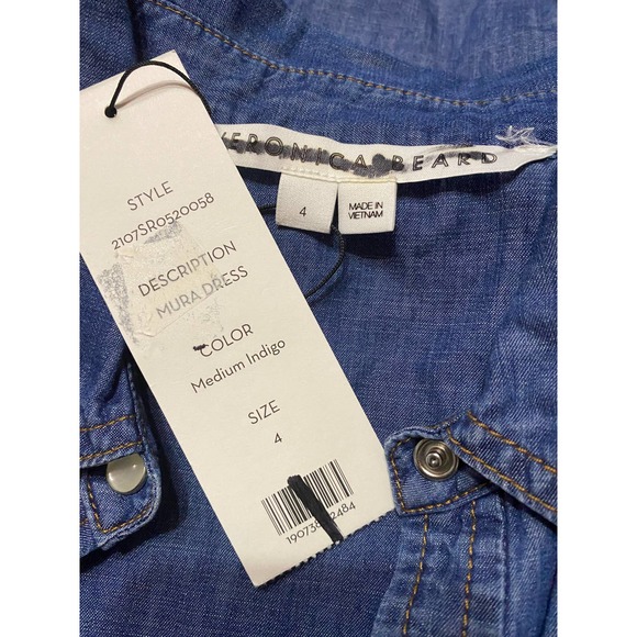 New VERONICA BEARD Mura Denim Dress size 4 - Picture 6 of 6